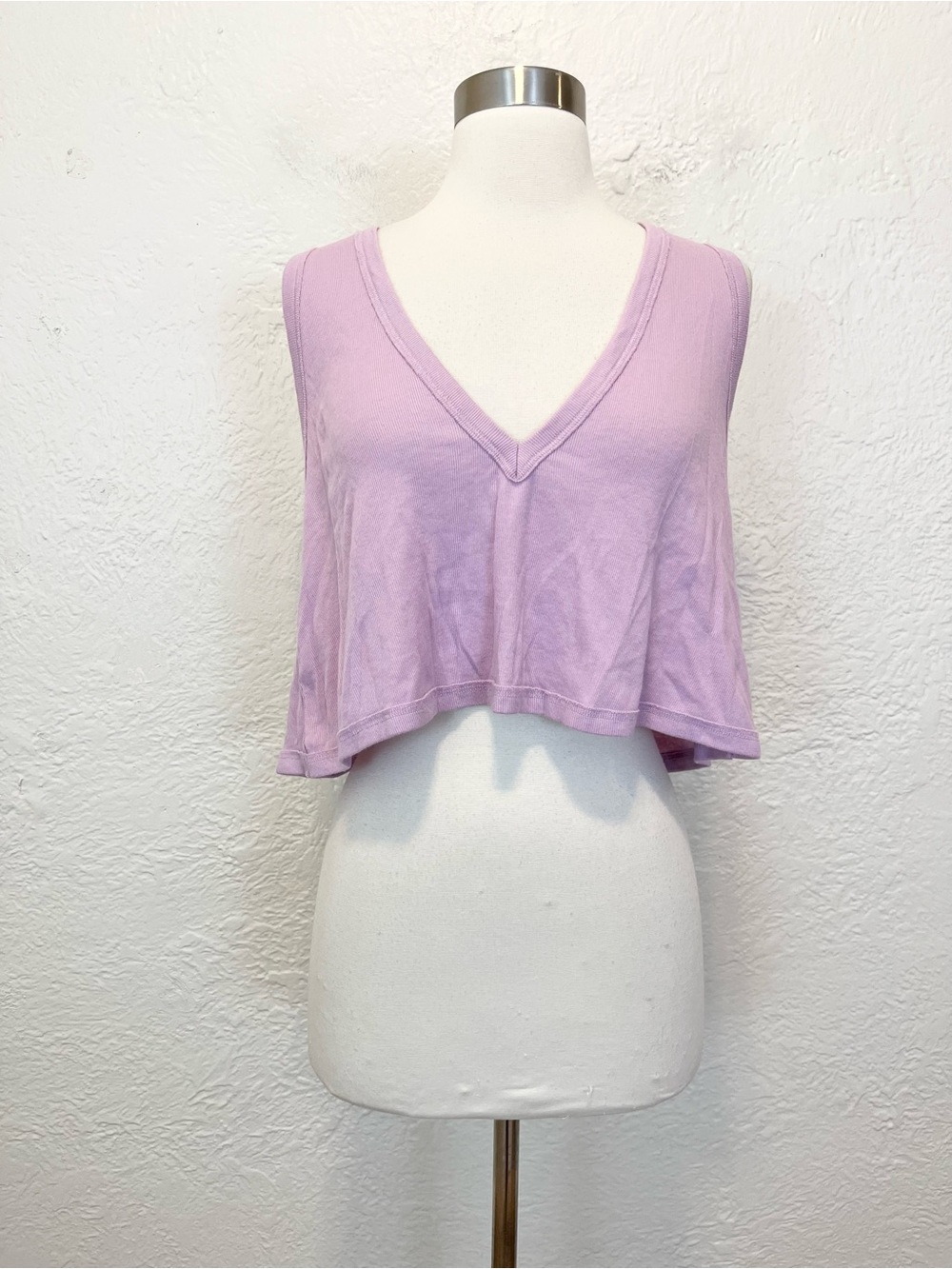 Intimately Free People Cropped Swing Tank Top Purple Lilac Boxy Oversized XS